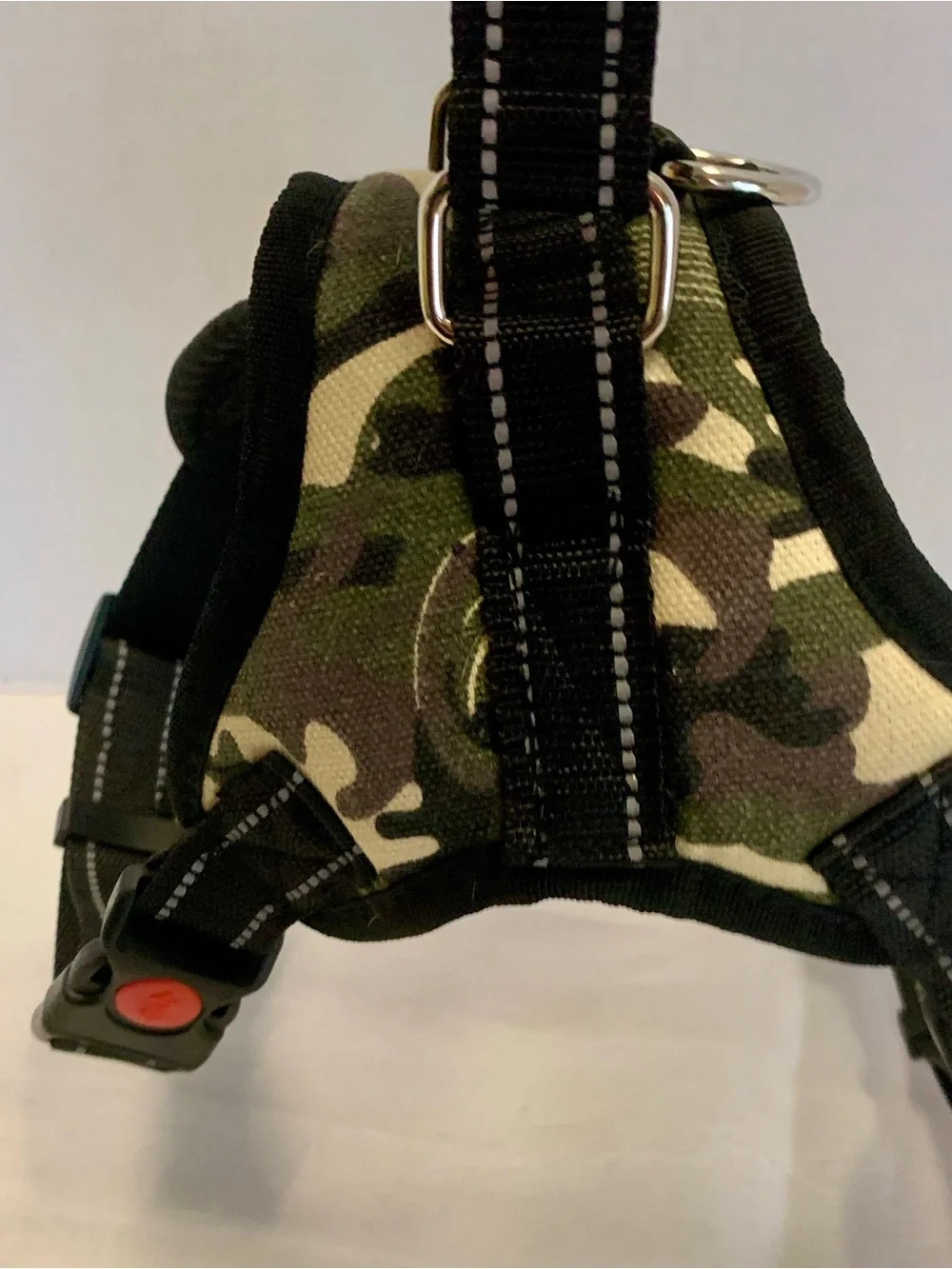 Soft Comfortable Reflective Dog Pet Harness Medium w/ Handle No Pull Choke Camo